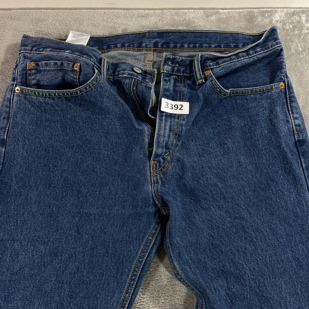 Levi's 505 Regular Fit‎ Jeans Mens 36x29 Blue Medium Wash Straight Leg Denim